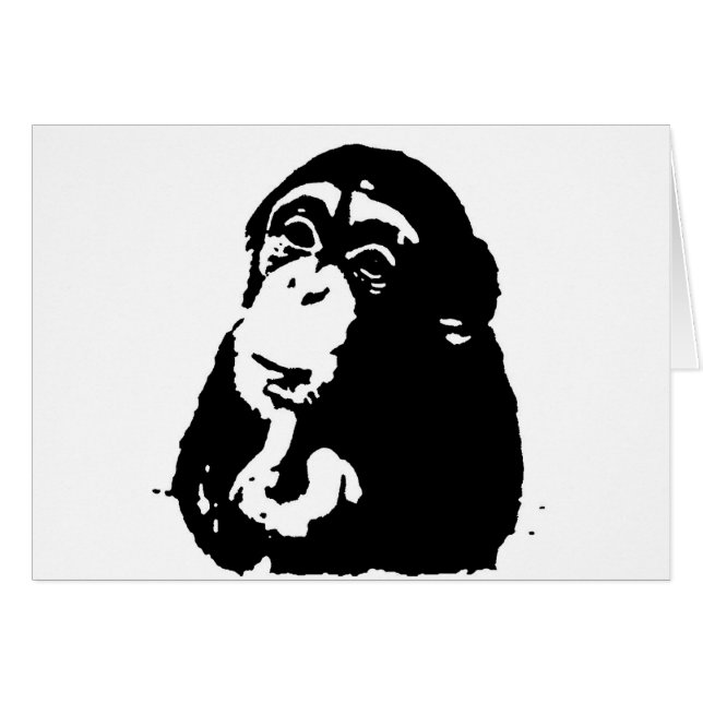 Chimpancé de pensamiento de arte pop (Anverso (Horizontal))
