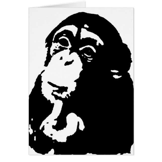 Chimpancé de pensamiento de arte pop (Frente)