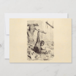 Chimpancé vintage de conejo chimpancé mono de chim