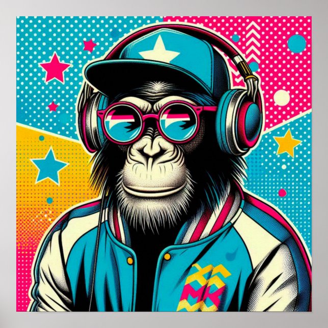 CHIMPANZA DE ARTE POP 4 (Frente)