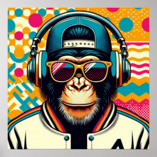CHIMPANZEE DE ARTE POP
