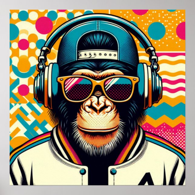 CHIMPANZEE DE ARTE POP (Frente)