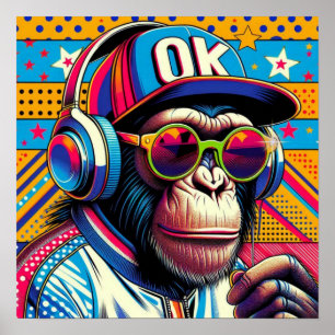 CHIMPANZEE DE ARTE POP 10