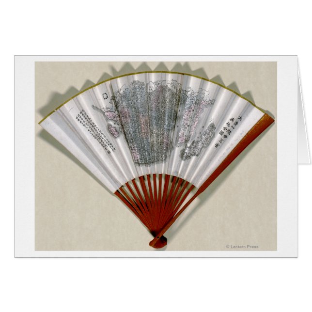 China frente a un mapa de fans (Anverso (Horizontal))