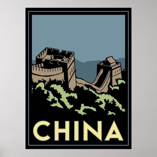 china gran pared asia arte deco retro (Frente)