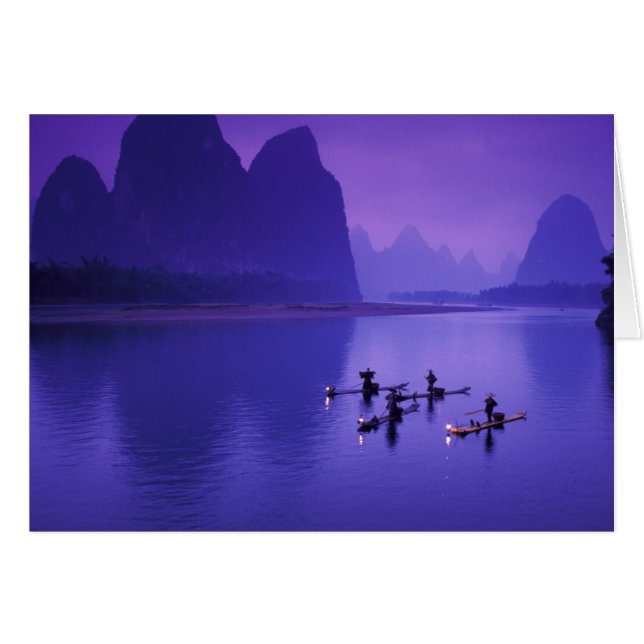 China, río Li. Pescadores de cormoranes. (Anverso (Horizontal))