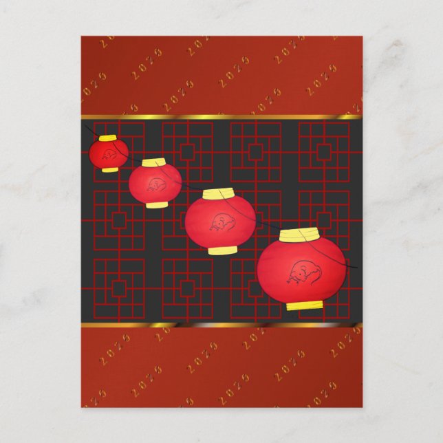 China sigue con linternas el año de la postal de l (Anverso)