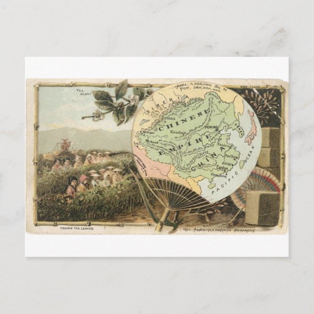 China, tarjeta de cosecha 1889 (Anverso)