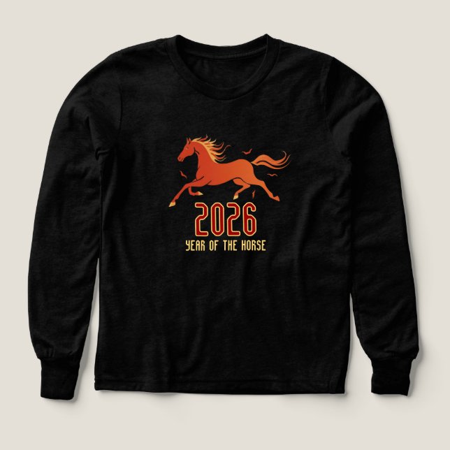Chinese Fire Horse New Year 2026 Kid's (Diseño frontal)
