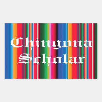 Chingona Scholar Sarape Pegatina