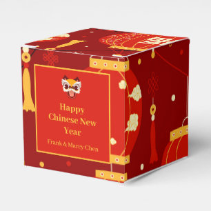 Chino caja de favoritos de linternas rojas de Año