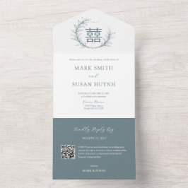 Chino moderno todo en una sola invitación a la bod