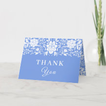 Chinoiserie Azul Bridal Shower Agradecimiento