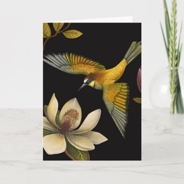 Chinoiserie Birds II - Tarjeta de saludo (Anverso)