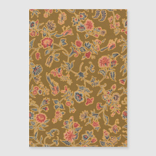 Chinoiserie Floral Brocado Vintage del siglo XVIII