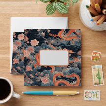 Chinoiserie negra oriental del dragón chino