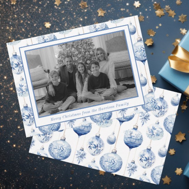 Chinoiserie Ornamentos de Navidad azules y blancos (Subido por el creador)