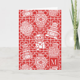 Chinoiserie Pagoda – Red Preppy Asian Garden