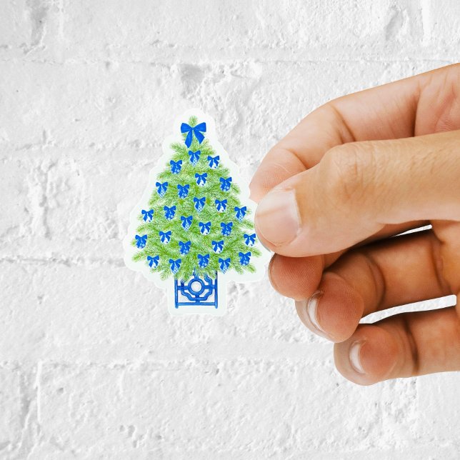 Chinoiserie Pegatina del árbol de Navidad Vinyl (Chinoiserie Christmas tree sticker)