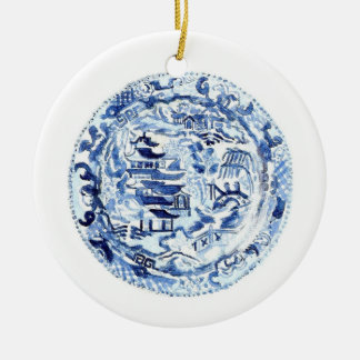 Chinoiserie Plate Ornamento cerámico