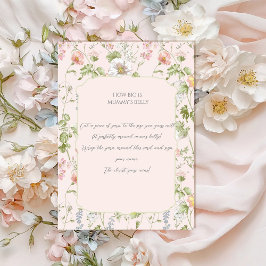 Chinoiserie rosa Floral Baby Shower