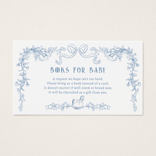 Chinoiserie Toile Books for Baby Enclosure Card (Frente)