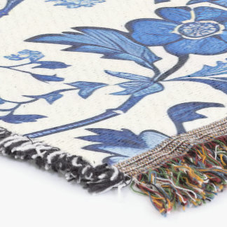 Chinoserie Floral imprimir manta de lanzamiento du