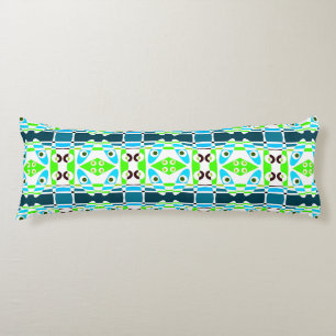 Chintz bohemio 3 almohada azul de cuerpo verde