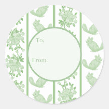 Chintzy Chinchilla Gift Pegatina (Verde)