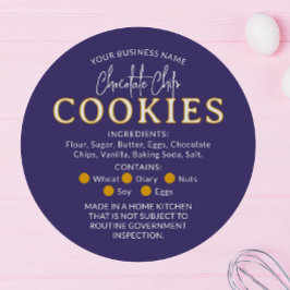 Chip de chocolate morado cocina Pegatina ley de al