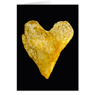 Chip de papa en forma de corazón