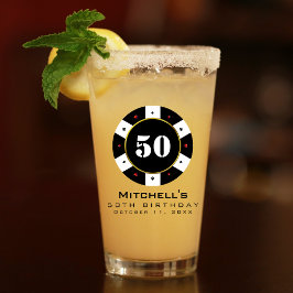 Chip de póquer 50.ª fiesta de cumpleaños