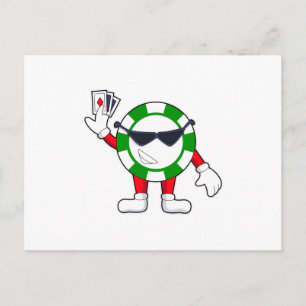 Chip de póquer con tarjetas de póker