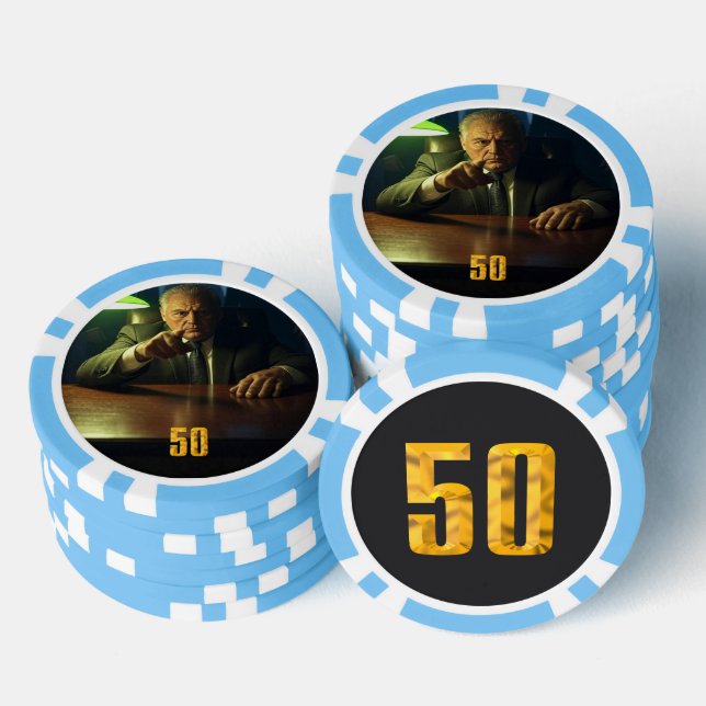 Chip de póquer de 50 dólares Boss (Pila)