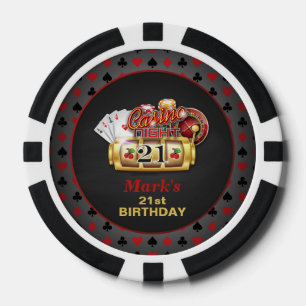 Chip de póquer de cumpleaños número 21 del Casi