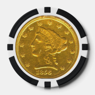 Chip de póquer de monedas de oro de 1856