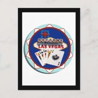 Chip de Póquer de Rótulo y tarjetas de Las Vegas