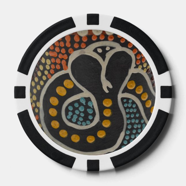 Chip de Póquer de serpiente visto (Anverso)