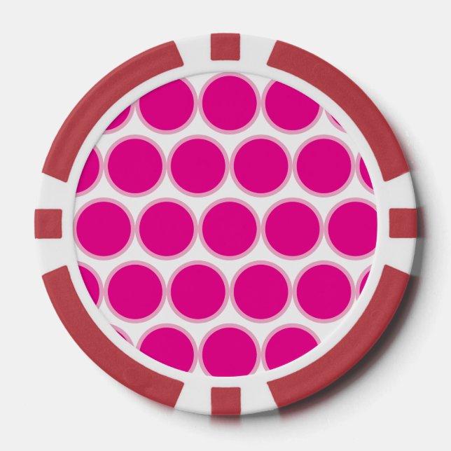 Chip de Póquer Polka Rosa (Anverso)