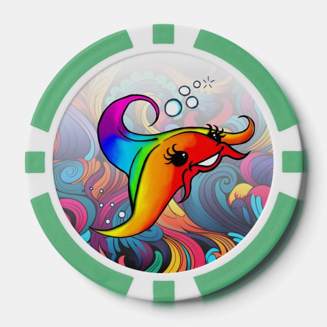 Chip de póquer Rainbow Ray (Anverso)