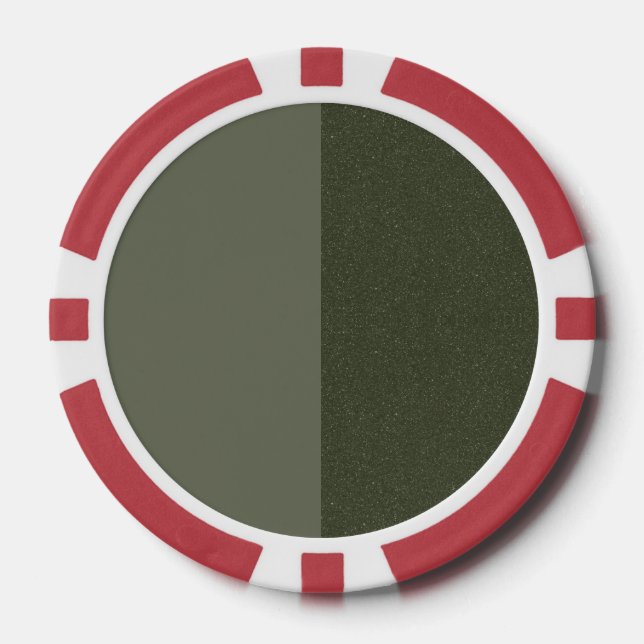 Chip de Póquer Verde Moss de dos tonos - Personali (Anverso)