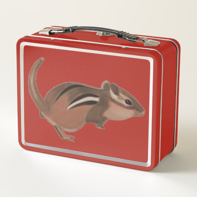 Chipmunk artwork on metal lunch boxes (Reverso)