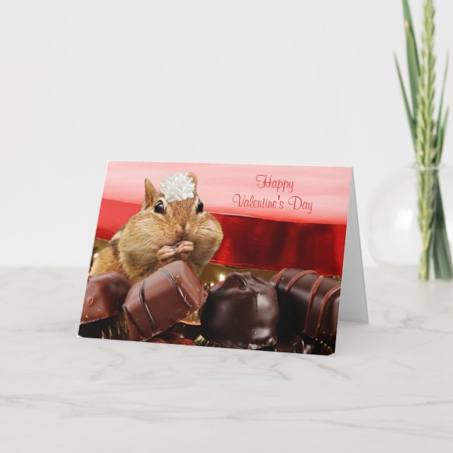 Chipmunk de la tarjeta del día de San Valentín (Anverso)