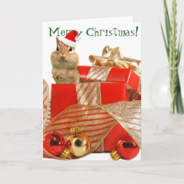 Chipmunk de las Felices Navidad