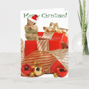 Chipmunk de las Felices Navidad