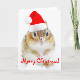 Chipmunk Nevado Santa de las Felices Navidad