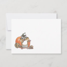 Chipmunk Squirrel cualquier tarjeta de nota plana 