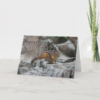 Chipmunk Tarjeta de Cumpleaños Genérica