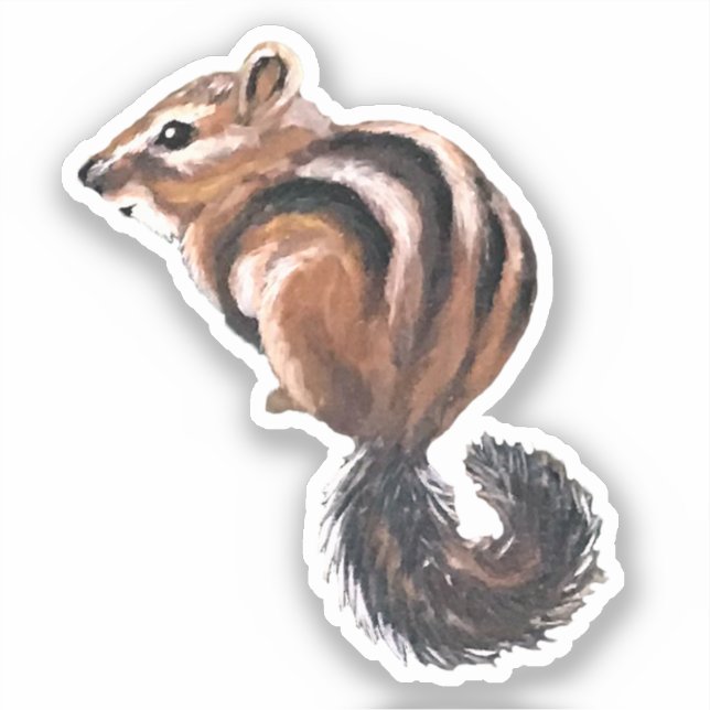 Chipmunk Vinyl Pegatina (Anverso)