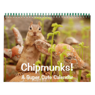 ¡Chipmunks! Un calendario de pared súper lindo